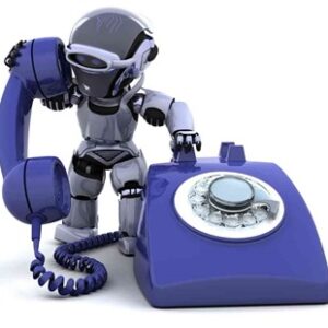 Robot contestando al telfono thumb