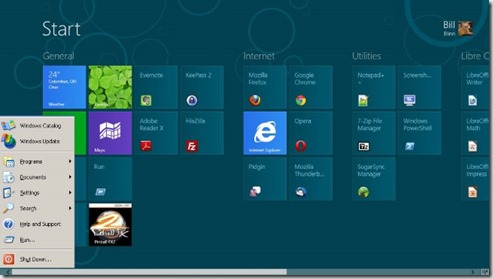 Windows 8.1 con el boton start