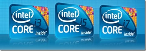 Intel core i3, i5, i7