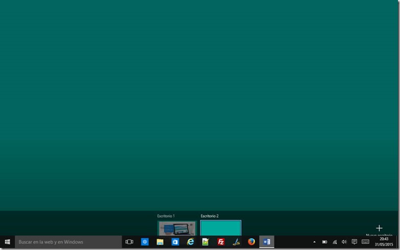 Windows 10 cambio de escritorio