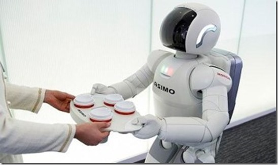 Robot sirviendo cafe