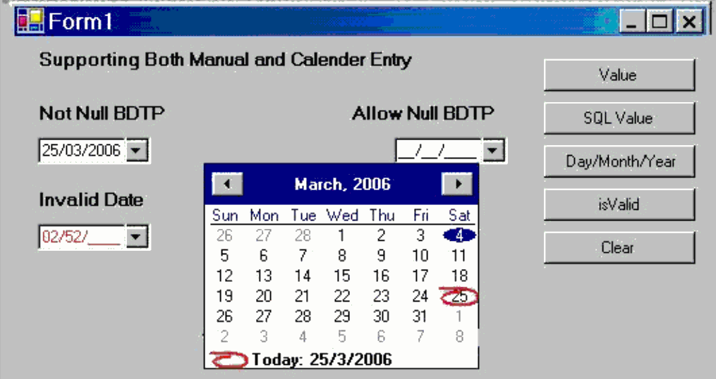 calendario windows win32