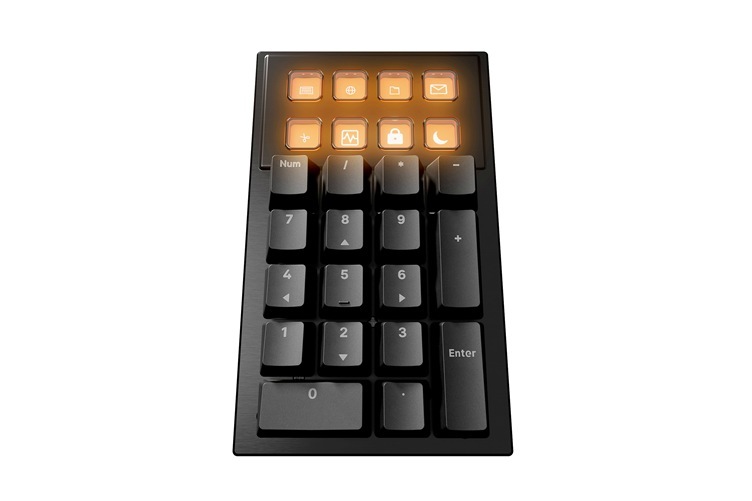 Teclado Dark Mount detalle teclado numerico
