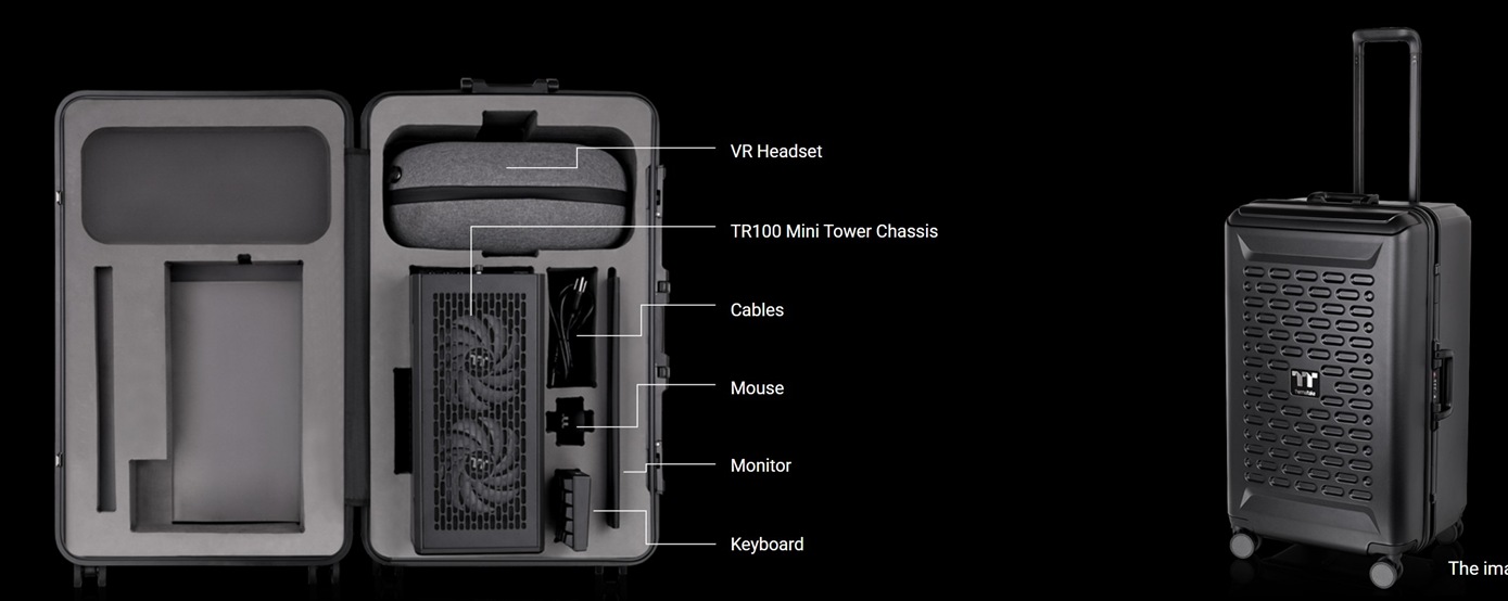 thermaltake tr100 maleta a juego para transportarla