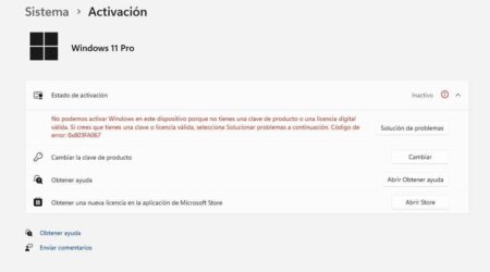 error activacion windows 11 pro