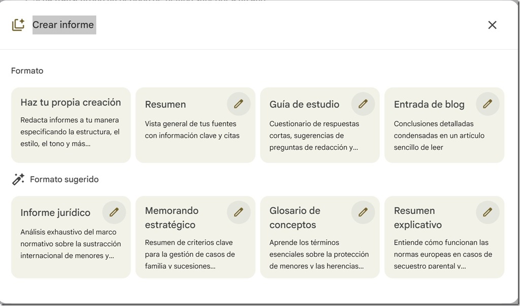 Informes en Notebooklm