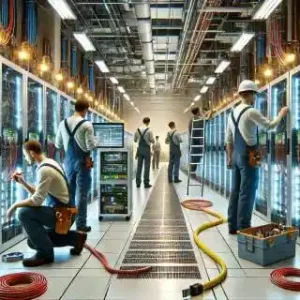 fontaneros trabajando en un centro ia 2