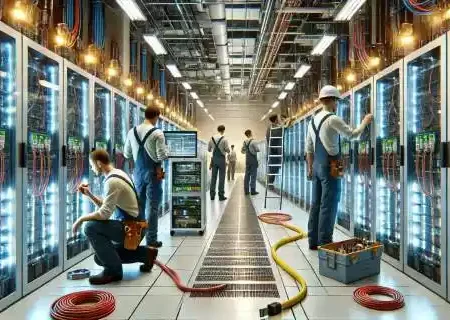 fontaneros trabajando en un centro ia 2