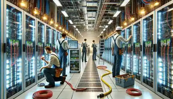 fontaneros trabajando en un centro ia 2