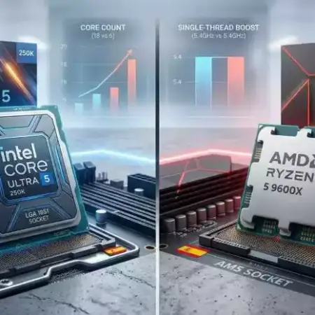 Intel core ultra 5 250k plus frente al amd ryzen 5 9600x