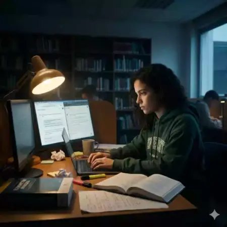 Alumnao universitario usando Gemini y Claude para preparar examenes