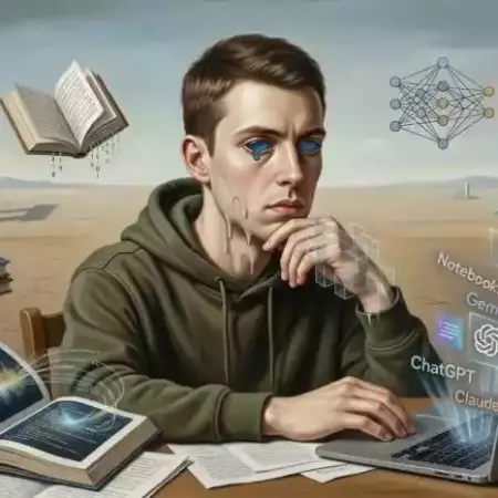 Estudiante preparando un examen de fin de curso con la ayuda de herramientas ia