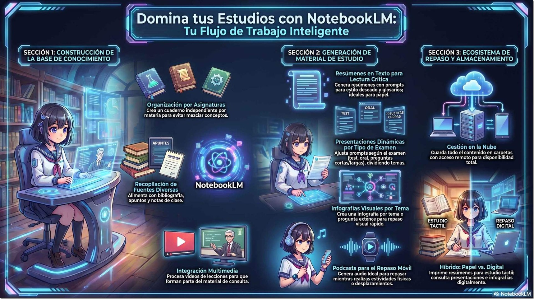 Resumen pasos con NotebookLM en versión anime