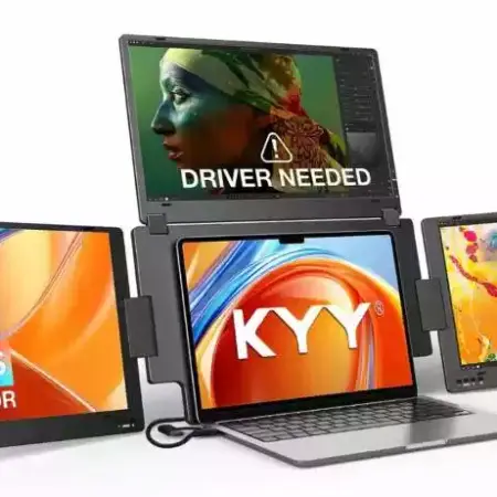 KYY X90G quad sistema de tres monitores portatiles