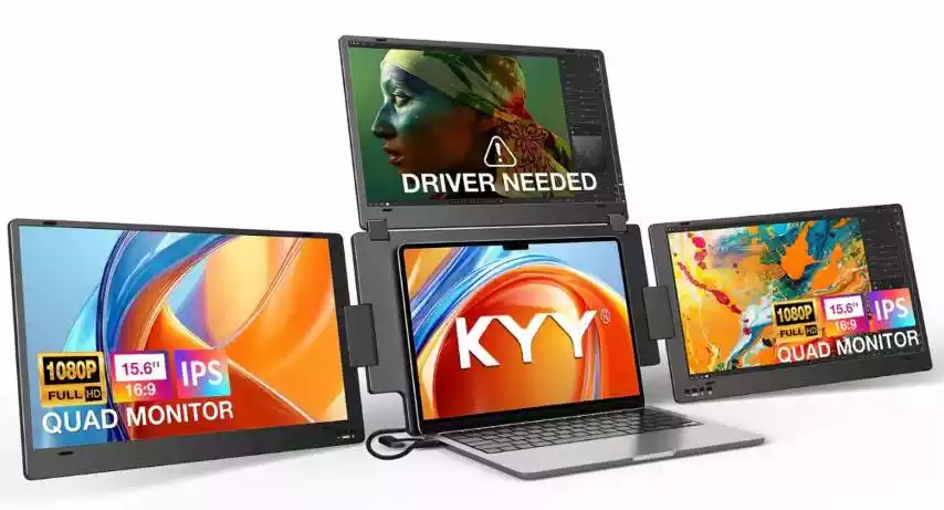 KYY X90G quad sistema de tres monitores portatiles