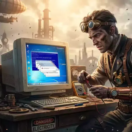 Ingeniero usando PC con Windows 7 que no le va muy fino